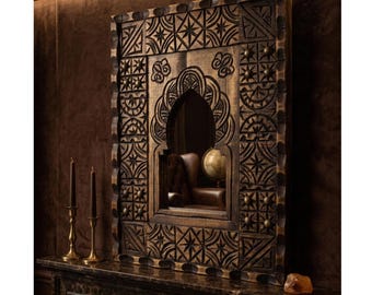 Custom Size Traditional Carved Wood Mirror