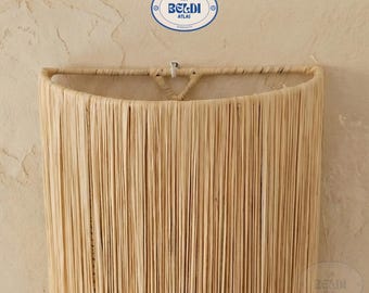 Handcrafted Raffia Wall Sconce: Moroccan Decor Lighting