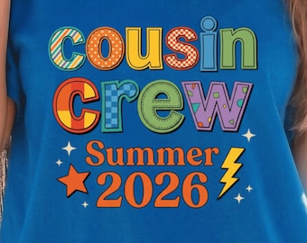 Cousin Crew Retro Sommerurlaub T-Shirt Familien-Strandausflug Partnerlook-Shirt