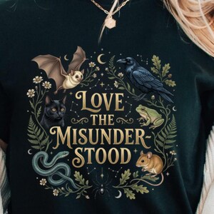 Gothic Animal Lover T-Shirt,Misunderstood Creatures Graphic Tee