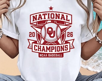 Oklahoma Sooners 2026 National Baseball Champions T-shirt NCAA Fan Graphic Tee