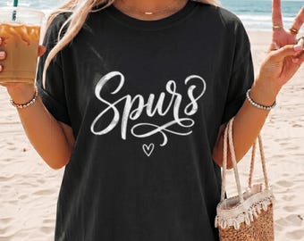 Retro Spurs baskettröja med grafisk design San Antonio sportfanskjorta