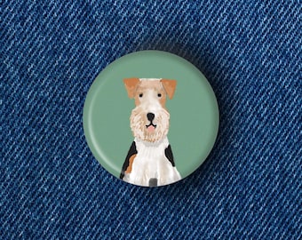 Wire Fox Terrier Pin Badge | Size: 3.2cm approx. Individually handmade