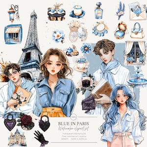 Watercolor  Summer Travel Paris Clipart French Illustrations Art paris cafe clipart  Romantic Paris France Instant Download Commercial Use