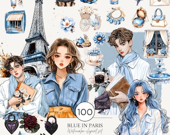 Watercolor  Summer Travel Paris Clipart French Illustrations Art paris cafe clipart  Romantic Paris France Instant Download Commercial Use
