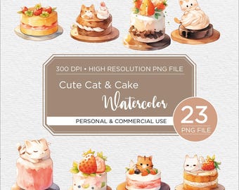 Aquarell Kuchen Clip Art Geburtstag Clipart Kawaii Dessert Süßigkeiten Bäckerei Kuchen Clipart Kuchen Logo Design Download