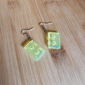 Retro Cassette Tape Dangling Earrings, nickel free, long or short bild 9