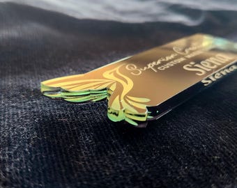 Magnetic/Pin Name Tags - Logo Name Badges - Personalized - Custom Badges - Acrylic Custom Shape - Metal Gold Silver - NFC - QR Code