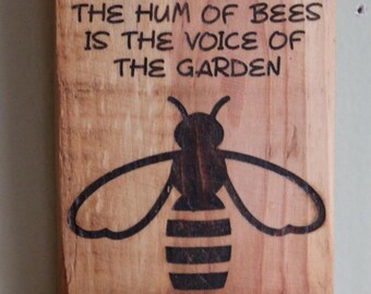 Reclaimed Wood Garden Tube Hanger - Propagation Station Custom Sign - Hum of Bees! Super Cute!