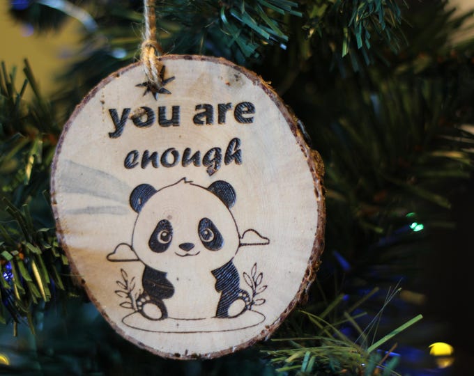 Custom Personalized Ornaments & Signs, Mental Health Wellness, Messages of Self-Care, Love, and Hope on Rescued Wood