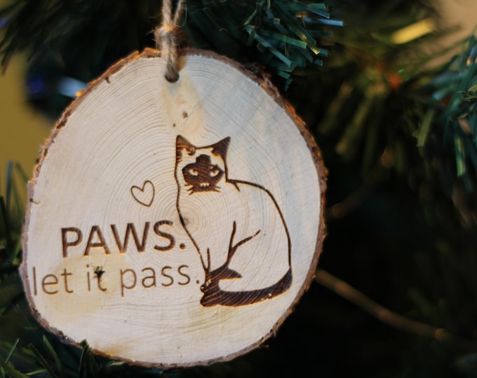 Custom Personalized Christmas Ornaments & Signs - Mental Health, All Cat Breeds, Wellness, Self-Care, Gifts! Rescued Wood, Positive Messages