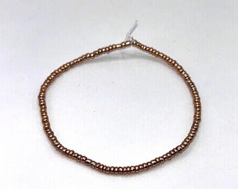 Delicada pulsera de cuentas de oro rosa - 39