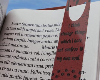 Dracula Bookmark with Quote, Book Lover Gift, Horror Reader Accessory, Literary Gift, Halloween Decor, Unique Bookmarks, Gothic Reader Gift