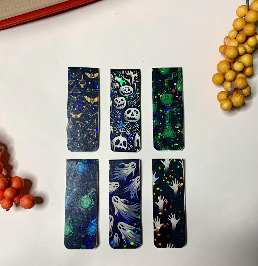 Spooky Halloween Magnetic Bookmarks | Set of 6 | Ghost, Witch, Pumpkin ...