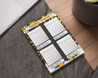 Reading Tracker Note Pads, Cute Stationery for Book Lovers, Gift for Students and Teachers, Reading Journal, Academic Supplies