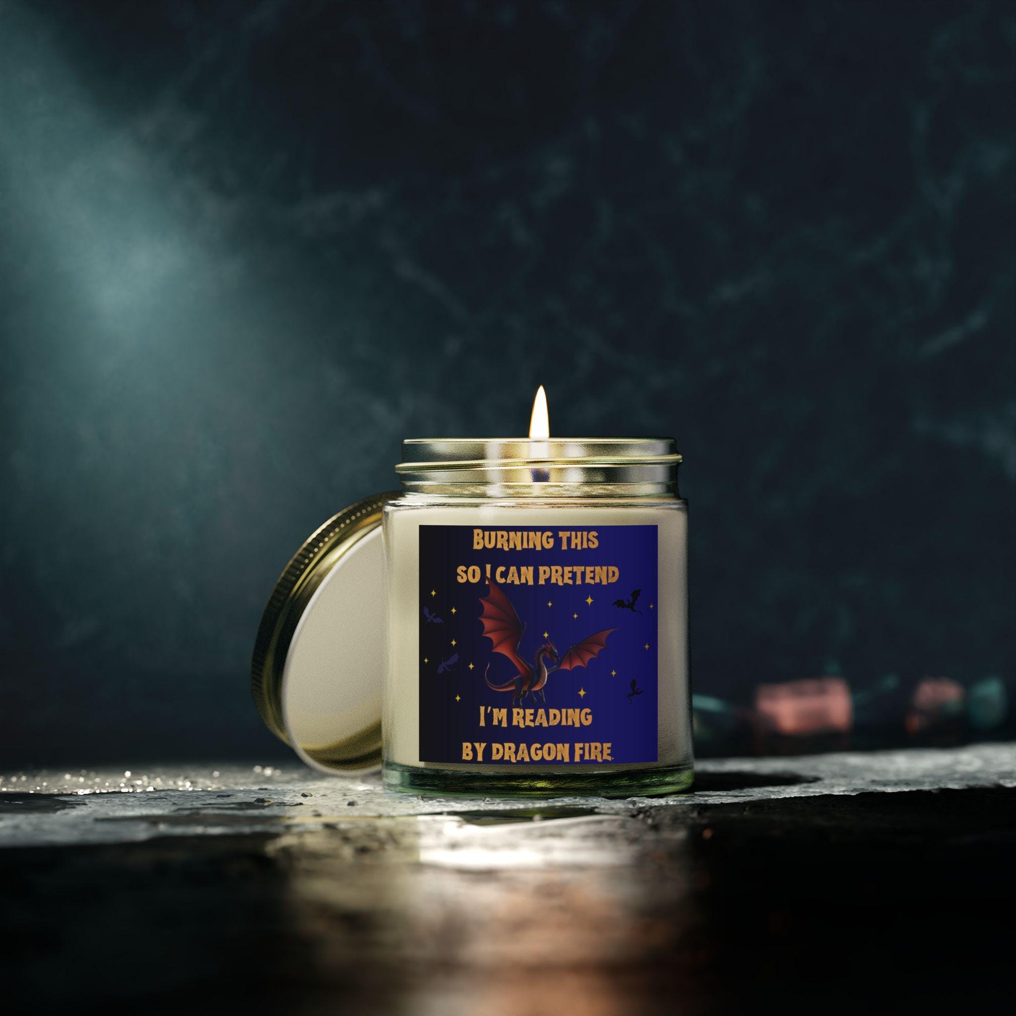 Fantasy Themed Scented Candles Dragon Fire Reading Candle Cozy Home