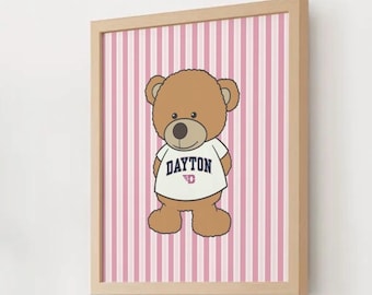 Dayton Flyers Bear Poster