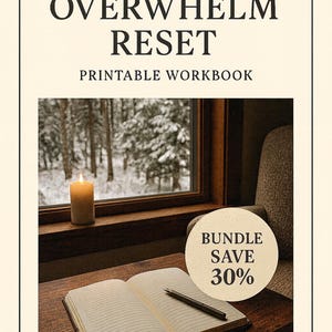 Feeling overwhelmed during the holidays? Holiday Stress Relief Workbook | Overwhelm Reset Self-Care Journal (PDF) image 8
