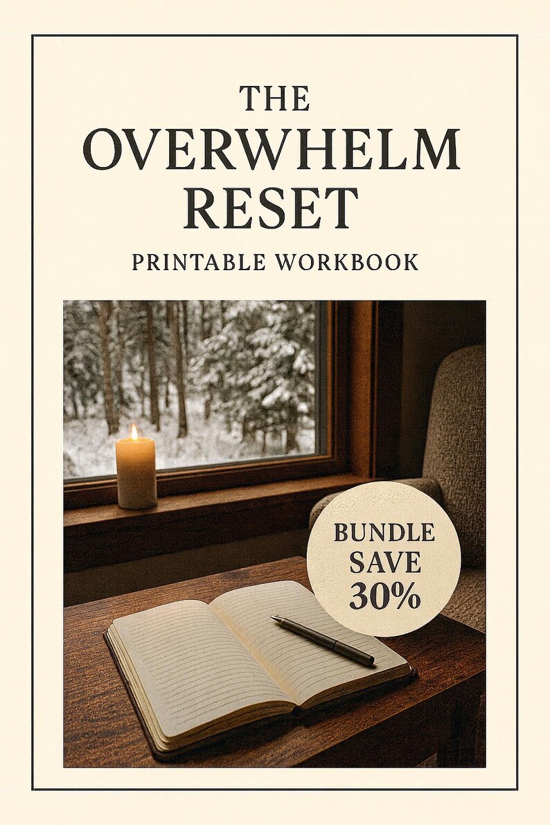 Feeling overwhelmed during the holidays? Holiday Stress Relief Workbook | Overwhelm Reset Self-Care Journal (PDF) image 8