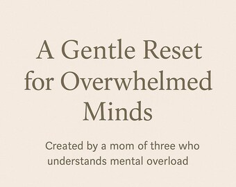 Feeling overwhelmed during the holidays?  Holiday Stress Relief Workbook | Overwhelm Reset Self-Care Journal (PDF)