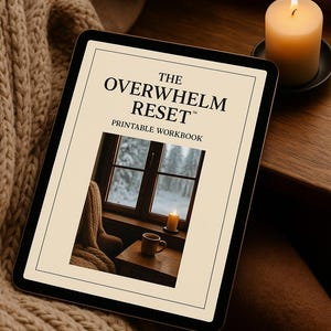 Feeling overwhelmed during the holidays? Holiday Stress Relief Workbook | Overwhelm Reset Self-Care Journal (PDF) image 2
