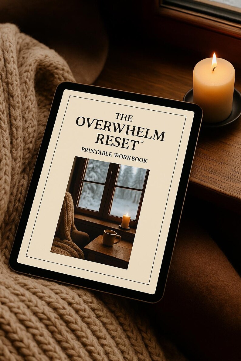 Feeling overwhelmed during the holidays? Holiday Stress Relief Workbook | Overwhelm Reset Self-Care Journal (PDF) image 2