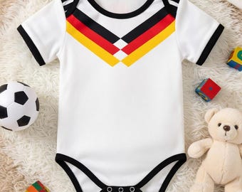 Germany Baby Soccer Bodysuit – Newborn Football Jersey Outfit, Unisex Infant Sports Apparel