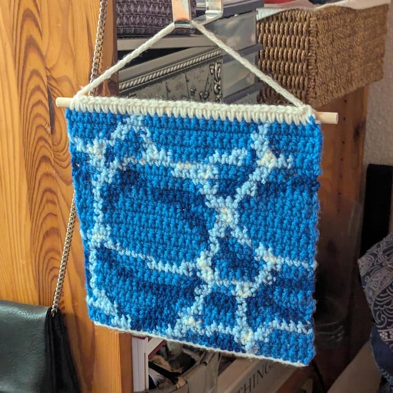 Water Reflection Crochet Tapestry Pattern PDF Summer Easy Wall Hanging Graphgan