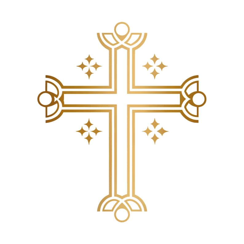 18 Gold Christian Cross Clipart PNG Transparent, Religious and ...