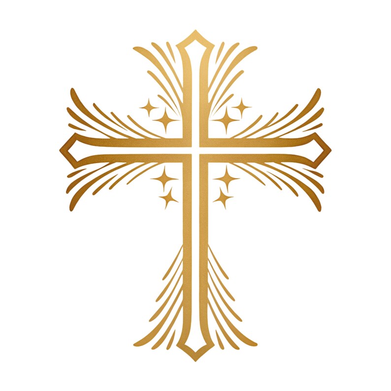 18 Gold Christian Cross Clipart PNG Transparent, Religious and ...