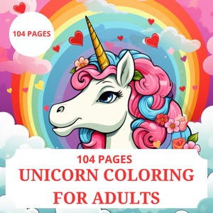 Einhorn Malvorlagen | Druckbares Einhorn Malbuch für Kinder & Erwachsene | Niedliche Fantasy Einhörner