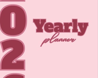 Girly 2026 Yearly Planner