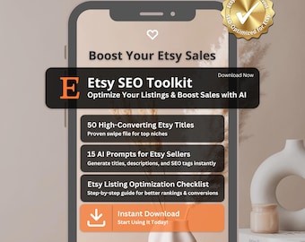 Etsy Title + Tag Generator Pack – AI Prompts + Swipe Files for Bestsellers (Digital Download)