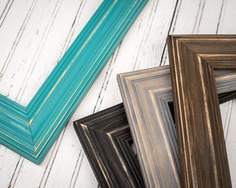 Distressed Walden Wide Distressed Picture Frame, Wood Picture Frame, Photo Frame, Walden,4x6, 5x7, 8x10 Rustic Picture Frame, Walden Frame