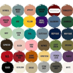 a color chart of different shades of paint