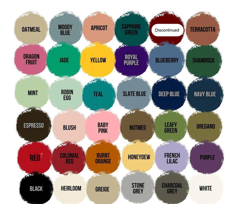 a color chart of different shades of paint