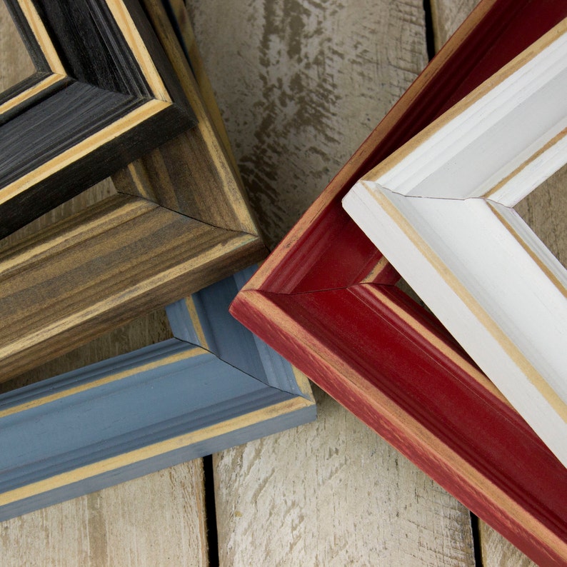 Distressed Classic Frame Classic Frame Rustic Picture Frame image 1
