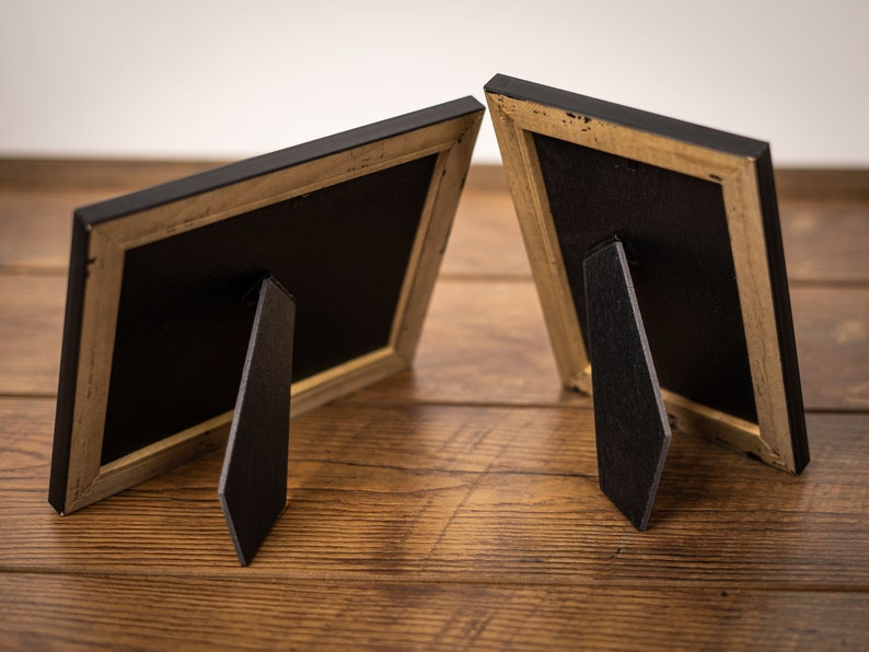 Black Beaded Frame, Handmade Black Wooden Frame, Minimalistic Modern Table-top Photo Frame, Choose Your Size, 4x6, 8x10, 11x14, 13x19 & More image 2