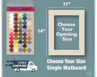 Premium Matboard - Variety of Colors and Sizes - Choose Your Opening Size and Color! Custom Sizes, Openings for your Art and Photos