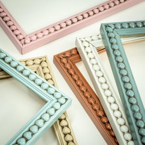 Penelope Beaded Picture Frame - Bohemian Style Photo Frame - Gallery Beaded Frame - Choose Your Color & Size- Hanging Frames
