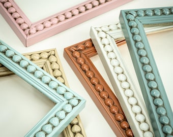 Penelope Beaded Picture Frame - Bohemian Style Photo Frame - Gallery Beaded Frame - Choose Your Color & Size- Hanging Frames