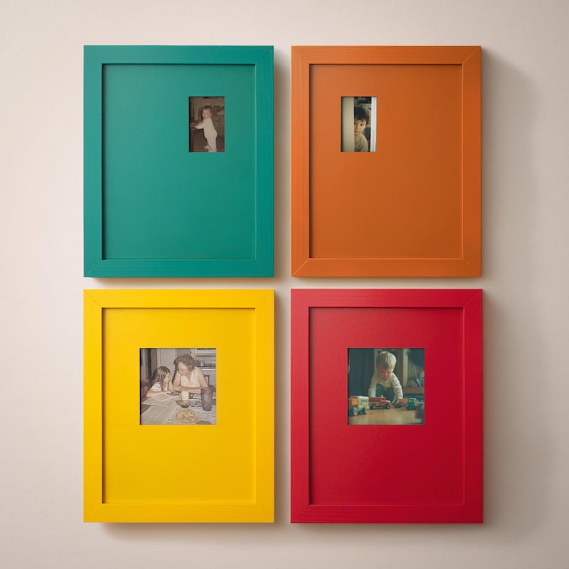 Orange Square Photo Frame - Etsy