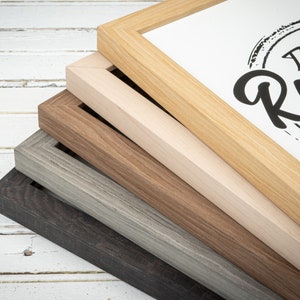 Handcrafted Narrow Savannah Picture Frame - Choose Your Size and Finish - Contemporary, Clean-Lined Style - Natural Wood Tones - Photo Frame