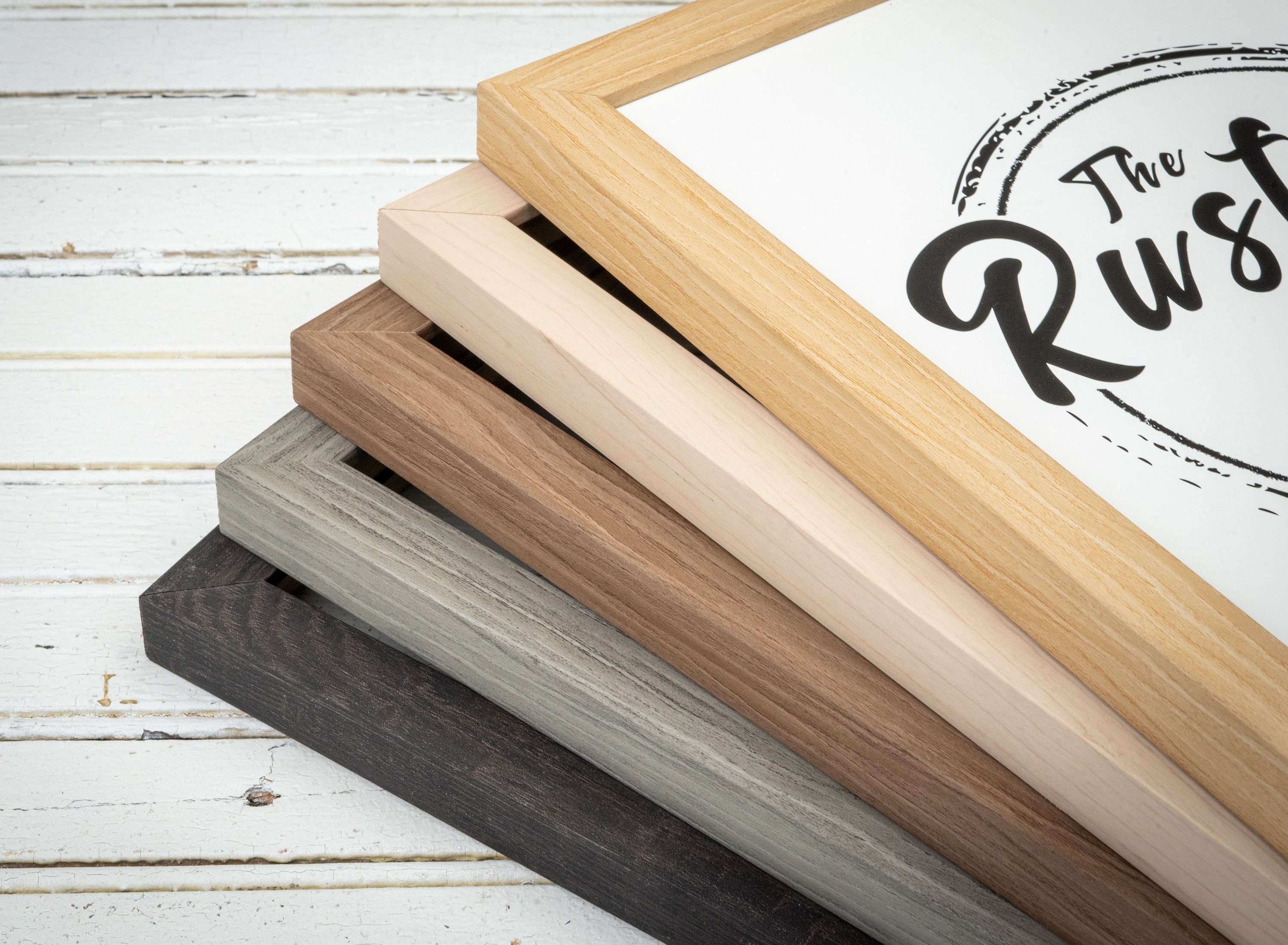 Handcrafted Narrow Savannah Picture Frame - Choose Your Size and Finish - Contemporary, Clean-Lined Style - Natural Wood Tones - Photo Frame