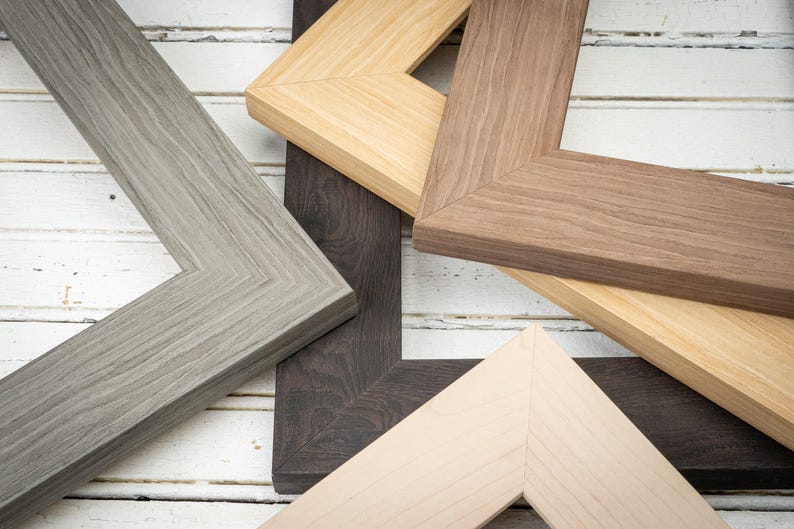 Wide Savannah Picture Frame - Choose Your Size and Finish - Clean-lined, Contemporary Photo Frame - Natural Wood Tones - Wide Frame Bild 4