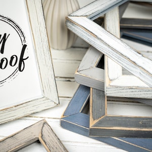 Weathered Emily - Choose Your Color/Size - Handmade Picture Frame - Solid Wood - Distressed Frame - Custom Sizes - Gallery Wall Decor image 4