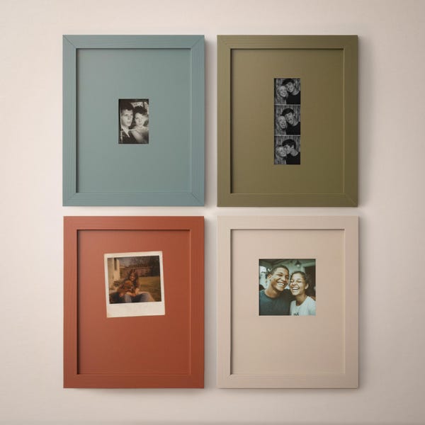 Ember Picture Frame | Monochrome Wooden Mat Display | Custom Opening | 8X10 Wall Decor Accent