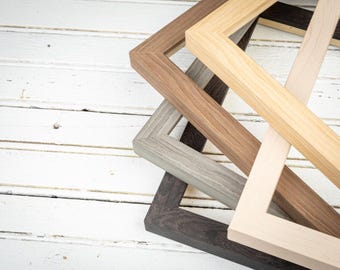 Modern Narrow Savannah Picture Frame - Choose Your Size and Finish - Sleek, Contemporary Design - Natural Wood Tones - Perfect for Any Space