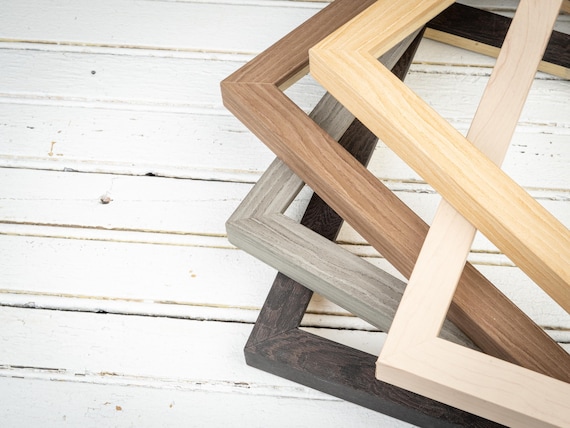 Modern Narrow Savannah Picture Frame - Choose Your Size and Finish - Sleek, Contemporary Design - Natural Wood Tones - Perfect for Any Space