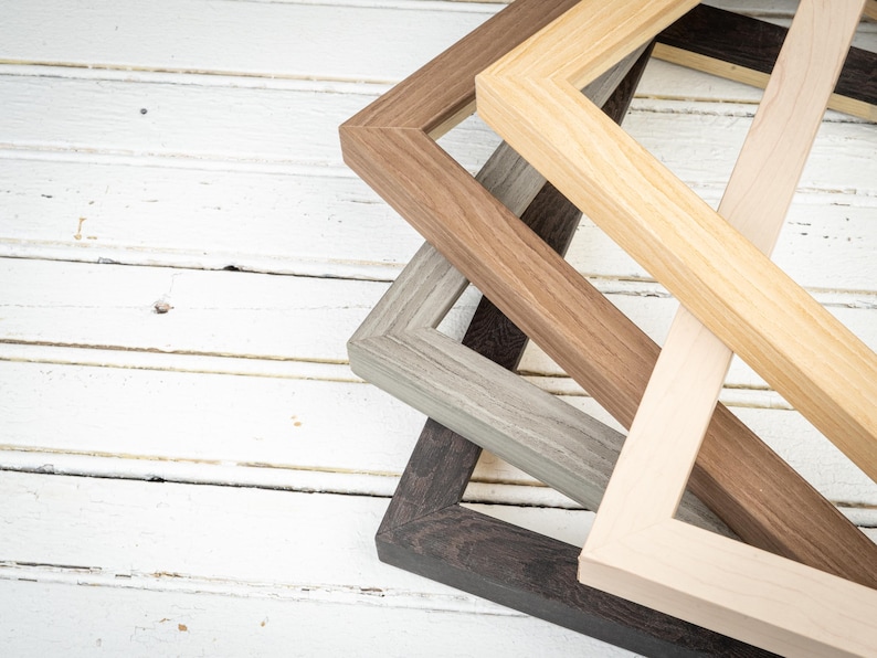 Modern Narrow Savannah Picture Frame - Choose Your Size and Finish - Sleek, Contemporary Design - Natural Wood Tones - Perfect for Any Space image 1